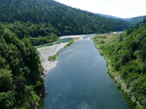 Klamath River at confluence with Trinity River