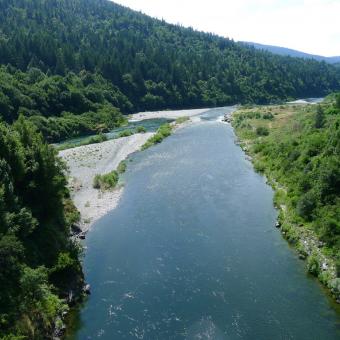 Klamath River at confluence with Trinity River